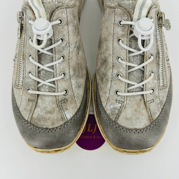 Rieker Women's Nikita N42K6 Gray Slip On Comfort Sneakers Size 42 EU/ 10-10.5 US - Picture 4 of 12